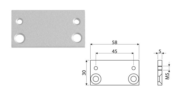 Adaptor profile for door closer with standard arm