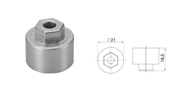 Adaptor for arm 13 mm
